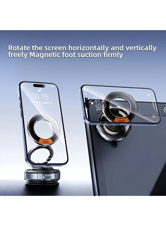 Black Magnetic Car Phone Holder 360 Adjustable Vacuum Suction Cup Mount Compatible iPhone Android - Image 5