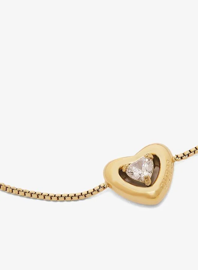 Guess  Crystal Heart Bracelet And  Studs for Women | Best Price UAE