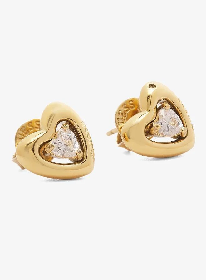 Guess  Crystal Heart Bracelet And  Studs for Women | Best Price UAE