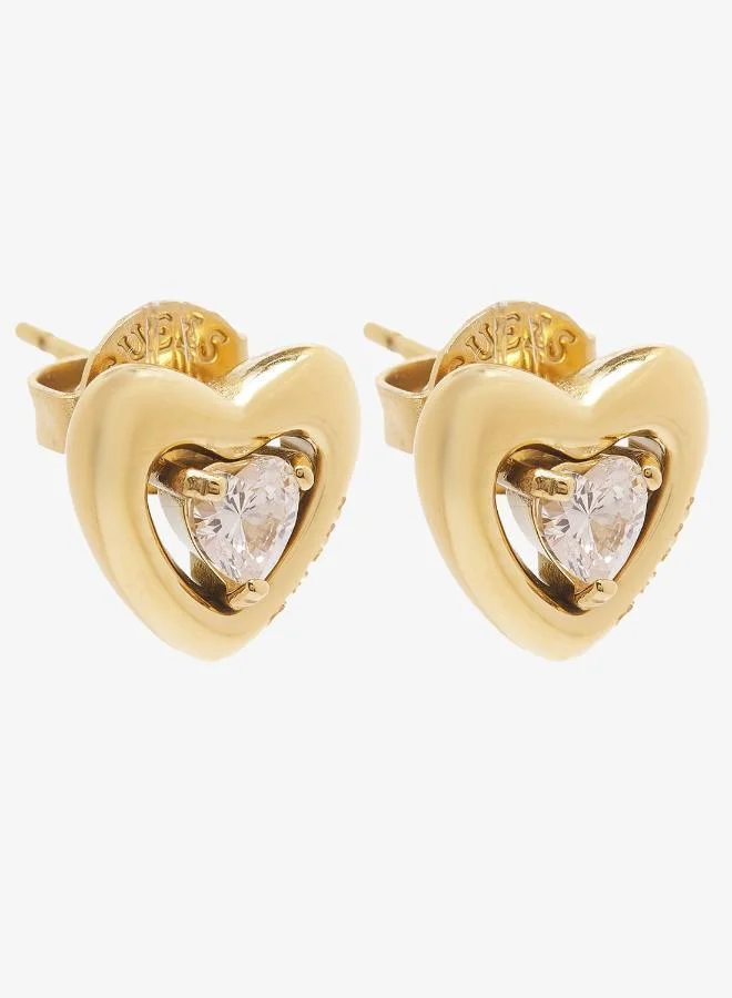 Guess  Crystal Heart Bracelet And  Studs for Women | Best Price UAE