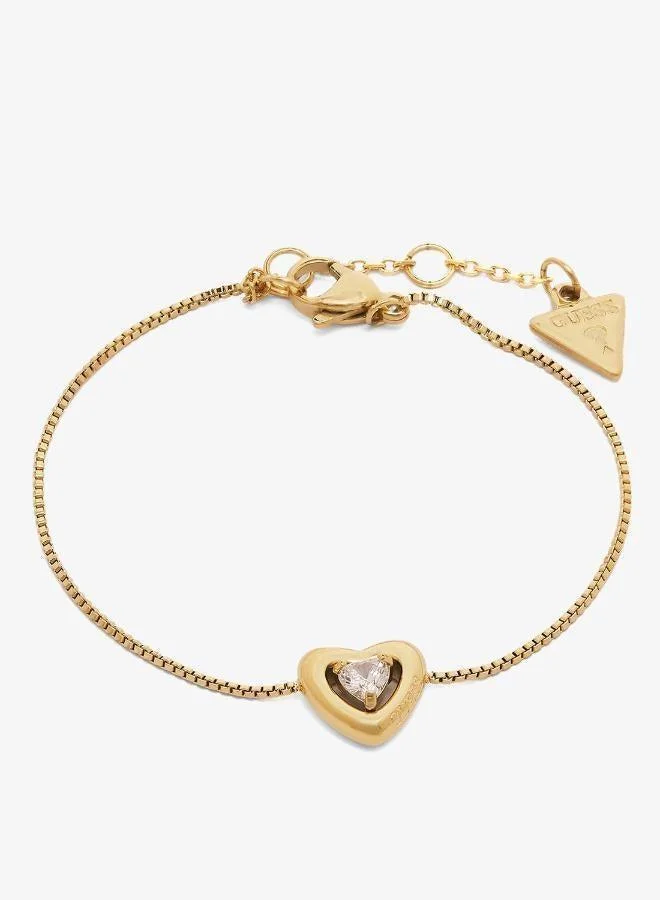 Guess  Crystal Heart Bracelet And  Studs for Women | Best Price UAE