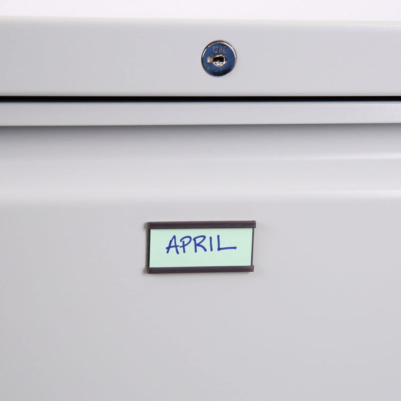 MasterVision FM1310 Magnetic Data Card Holders, 1 x 2 Inches, Black, Pack of 25 Holders - Image 5