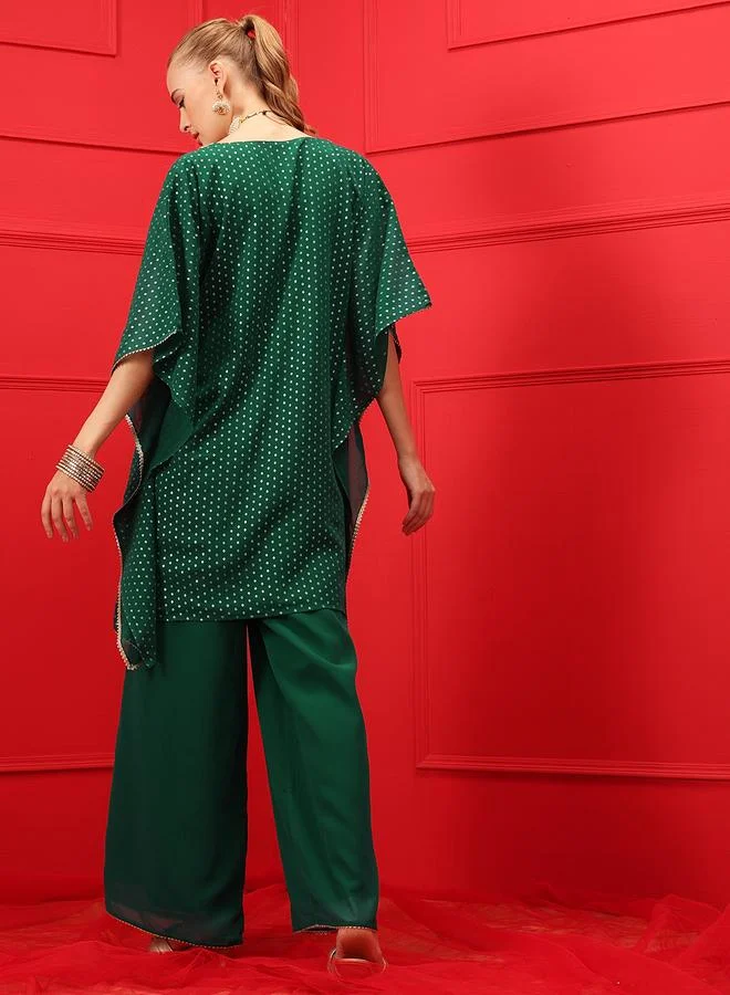 STREET 9 STREET 9 Printed Lace Insert Top and Trousers Co-Ords
