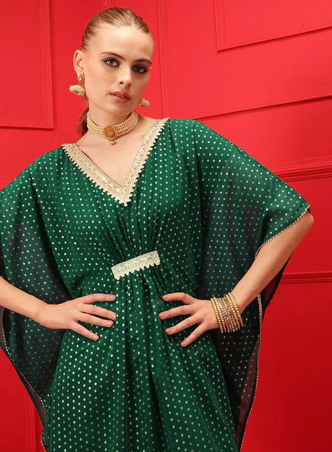 STREET 9 Printed Lace Insert Top and Trousers Co-Ords