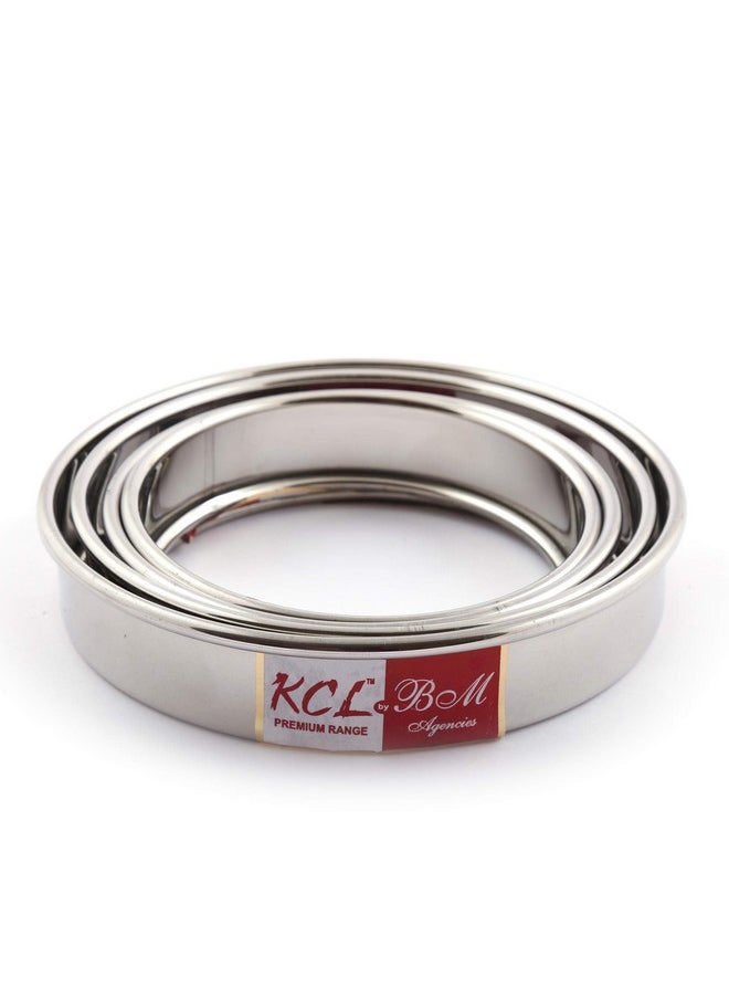 KCL KCL Stainless Steel Round Hot Pot Stand, Matka Stand for Kitchen - Set of 4 (Diamater - 15, 13.5,12 & 11cms)  - Image 2
