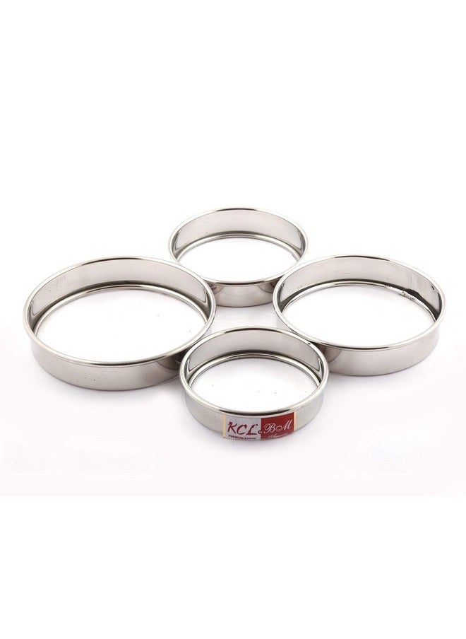 KCL KCL Stainless Steel Round Hot Pot Stand, Matka Stand for Kitchen - Set of 4 (Diamater - 15, 13.5,12 & 11cms)  - Image 1