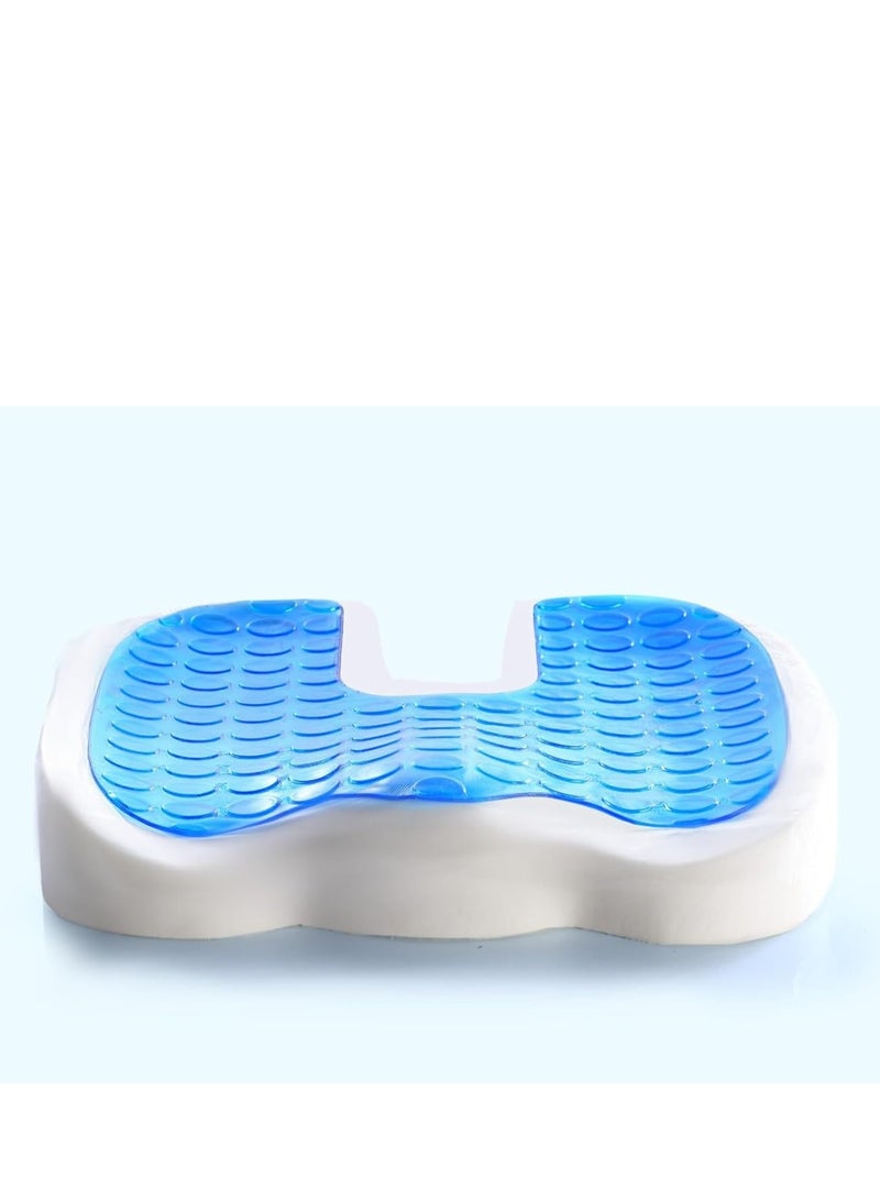 Max Comfort Medical Memory Foam Seat Cushion with Pressure Relief Hole - Navy - Image 2