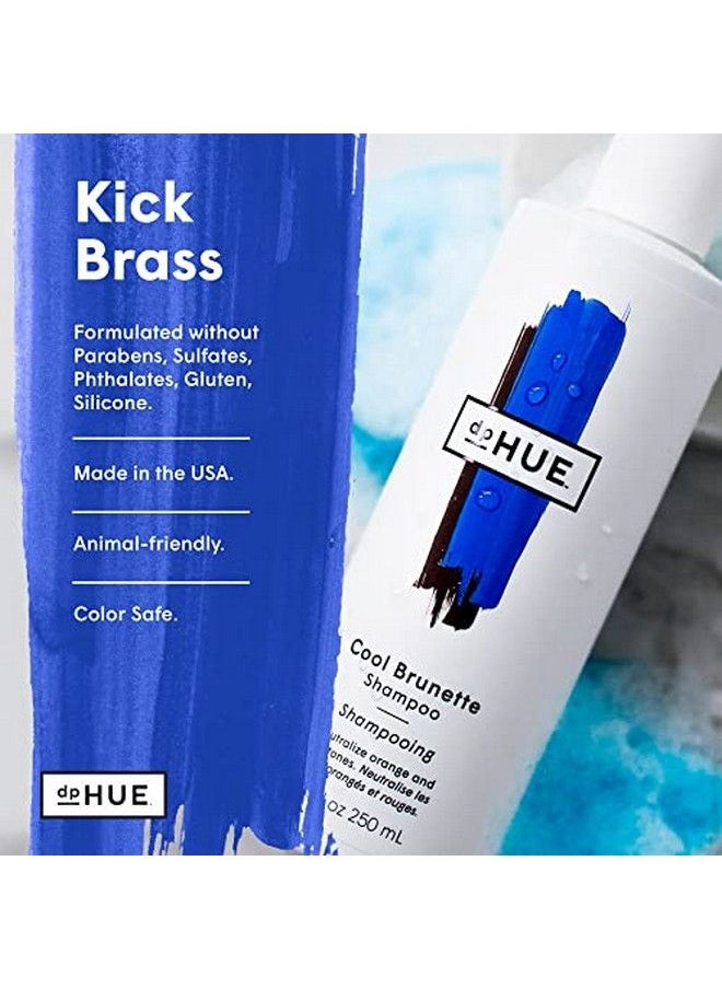 dpHUE - Cool Brunette Shampoo 8.5 Oz Blue Pigments To Neutralize Unwanted Orange Red Brassy Tones Moisturizing Shampoo For Soft Shiny Hair Glutenfree - Image 1