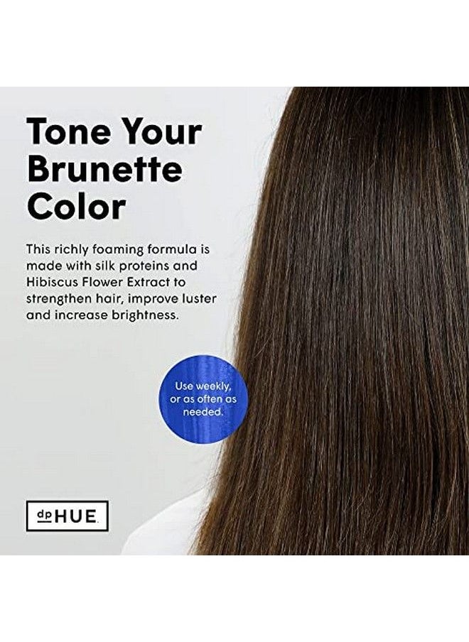 dpHUE - Cool Brunette Shampoo 8.5 Oz Blue Pigments To Neutralize Unwanted Orange Red Brassy Tones Moisturizing Shampoo For Soft Shiny Hair Glutenfree - Image 1