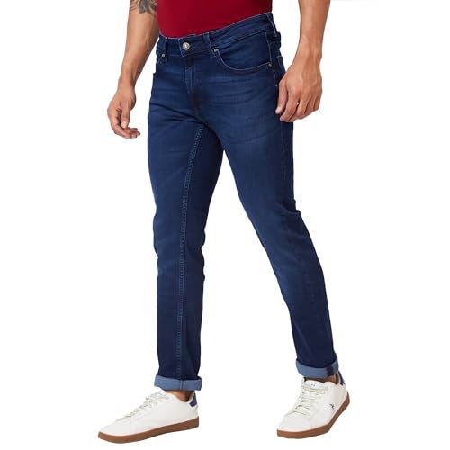 Spykar Men Mid Rise Regular Fit Jeans (Size: 38)-MDRO2BC015_Dark Blue - Image 4