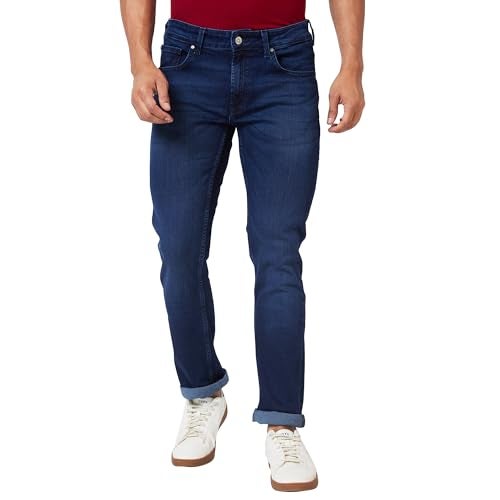 Spykar Men Mid Rise Regular Fit Jeans (Size: 38)-MDRO2BC015_Dark Blue - Image 1