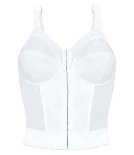 Exquisite Form womens Exquisite Form Fully Women's Front Close Longline Posture #5107530 Bra, White, 38B US - Image 3