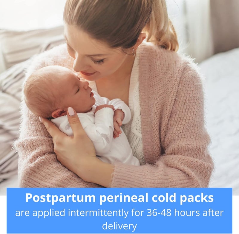 Medline حزم ميدلاين ديلوكس للبرودة الموضعية مع شريط لاصق 45 × 1425 عبوة من 24 مثالية للعناية بالمنطقة الحساسة بعد الولادة - Image 4