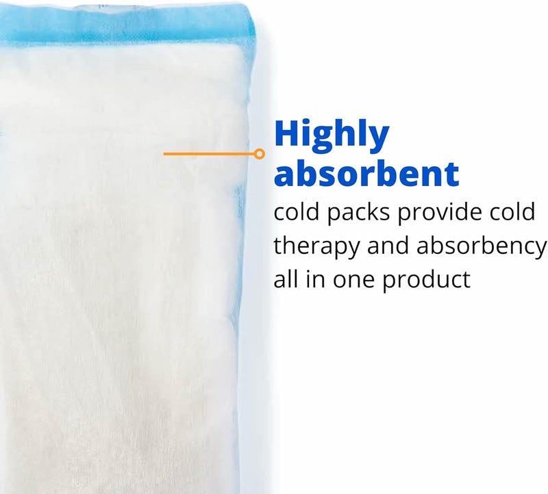 Medline حزم ميدلاين ديلوكس للبرودة الموضعية مع شريط لاصق 45 × 1425 عبوة من 24 مثالية للعناية بالمنطقة الحساسة بعد الولادة - Image 2