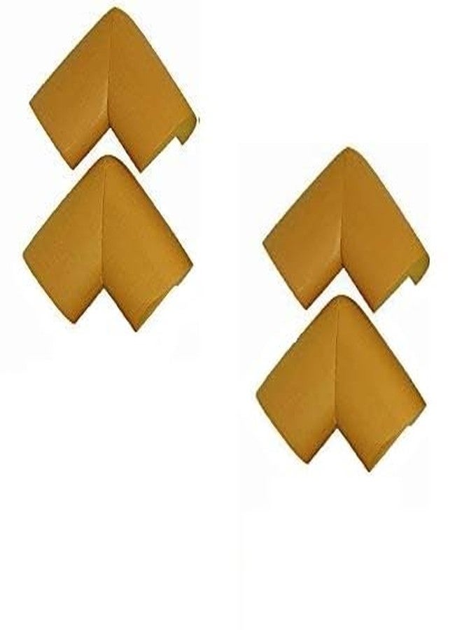 KOOSHLO Baby Proofing Extra Thick Corner Guards-Pack of 4 Off-White Pieces, Corner Protector for Sharp Edges,Baby Protection Corner Guard for Fireplace, Table, Stair, Cabinet (Gold) - Image 1