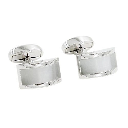 AUSCUFFLINKS Pearl White Stone Cufflinks | Groomsmen Cuff links | Gift for Him | Anniversary Present for Husband - Image 1