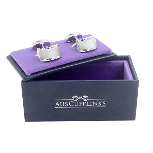 AUSCUFFLINKS Pearl White Stone Cufflinks | Groomsmen Cuff links | Gift for Him | Anniversary Present for Husband - Image 5