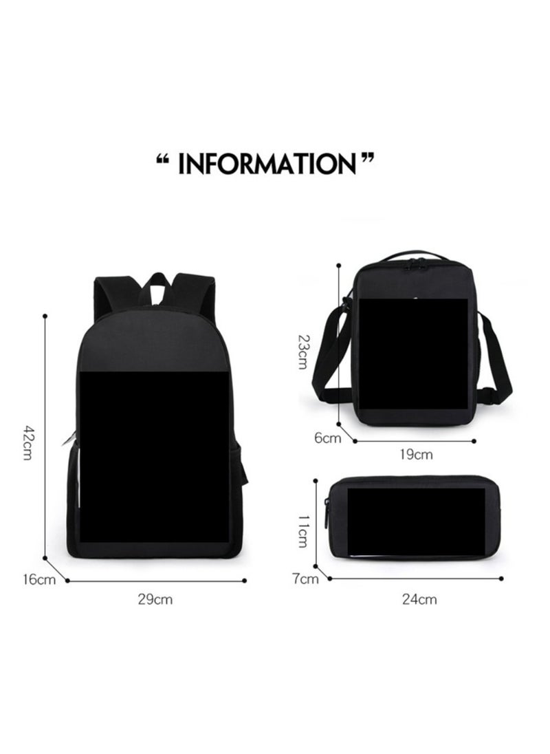 Generic - Cartoon anime backpack for primary and secondary school students, large capacity casual lightweight backpack, cartoon shoulder bag, pencil case, pencil case, and pencil case - Image 1