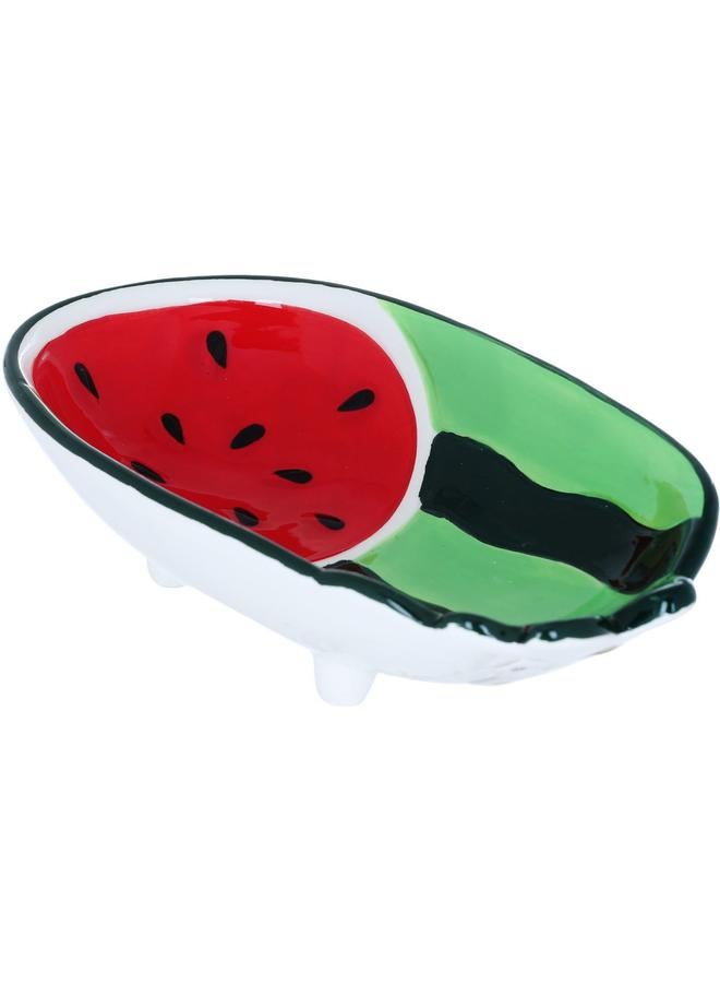 Alsaif Porcelain Serving Plate 18.6 X 11.1 X 5 Cm Watermelon Red - Image 3