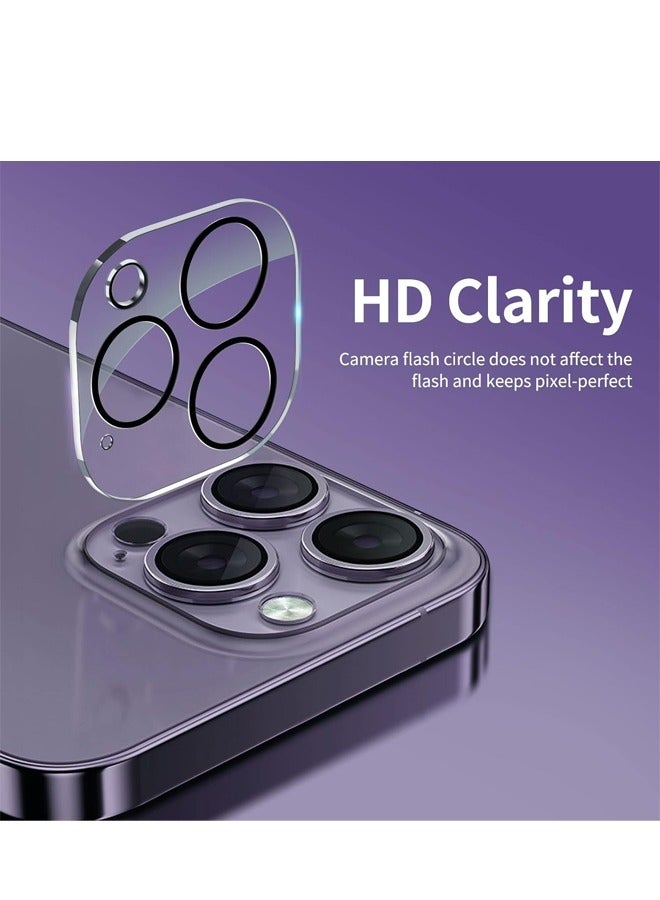 Miqia iPhone 14 Pro Tempered Glass Camera Lens Protector Ultra HD transparent 9H Hardness Anti-Scratch Case Friendly Easy to Install No Affect on Night full coverage protection - Image 2