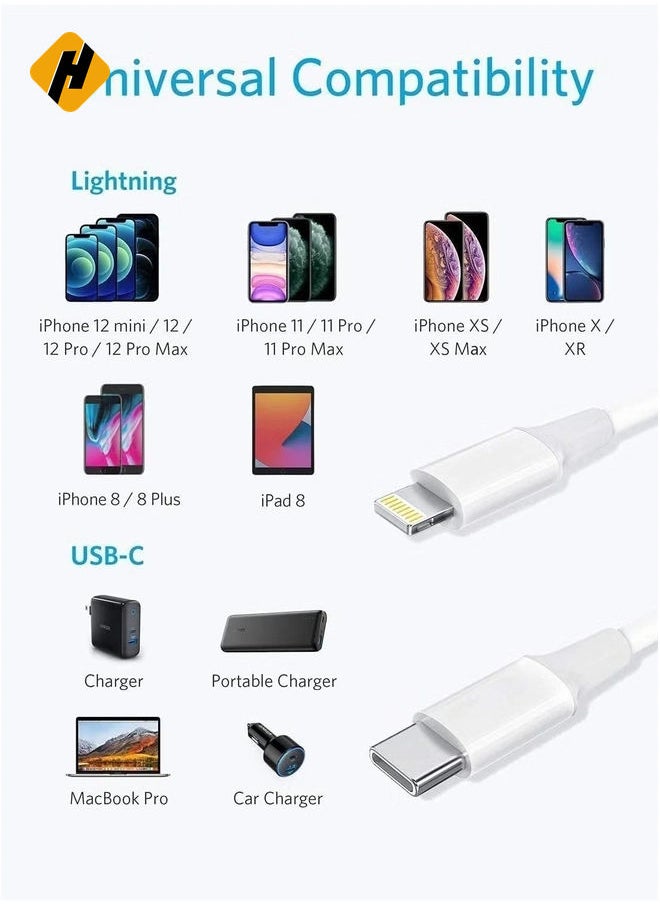 HuHa 20W Fast Charging Compaible For iphone 12 mini/12/12 Pro/13/13 pro/13 promax/13mini,Type C to Lightning Cable[MFi Certified] USB C to Apple PD Cable Fast Charger  - Image 2