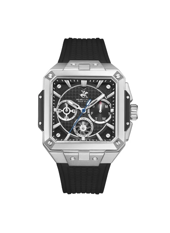 BEVERLY HILLS POLO CLUB BEVERLY HILLS POLO CLUB BP3742X.351 Women's Multi Function Display Watch & Silicone Strap BLACK