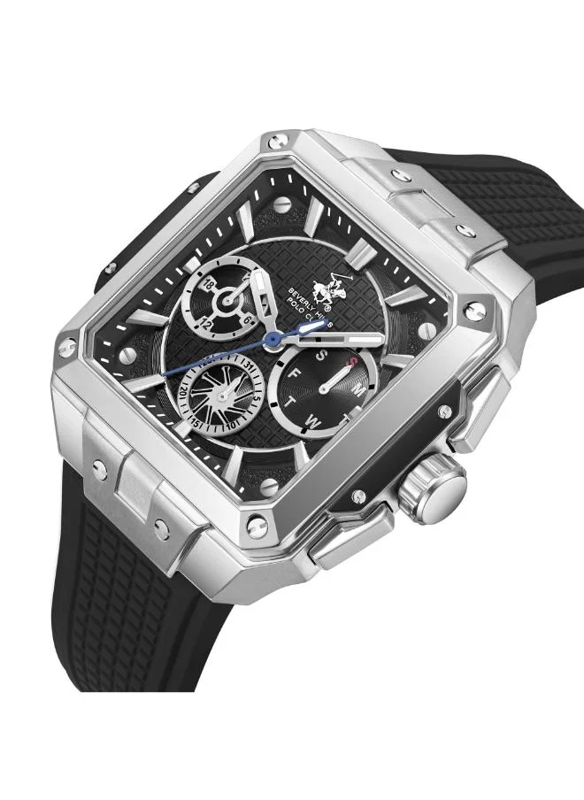 BEVERLY HILLS POLO CLUB BEVERLY HILLS POLO CLUB BP3742X.351 Women's Multi Function Display Watch & Silicone Strap BLACK