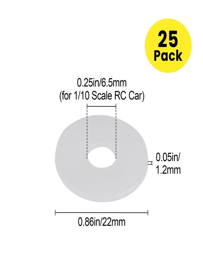 Hobbyfire RC Body Washers Universal for 1/10 Scale RC Car Monster Truck Off Road Buggy Body Shell Mount Replacement (25-Pack) - Image 2