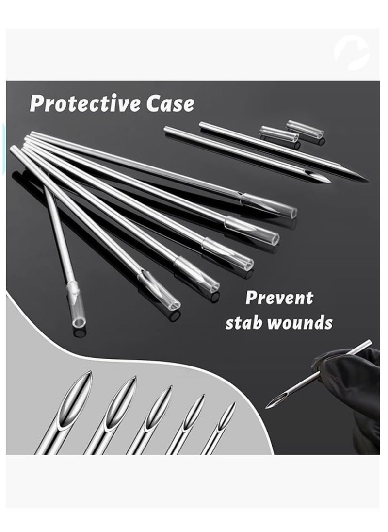 Generic - Piercing Needles 100pcs Piercing Needles Assorted Stainless Steel Ear Nose Piercing Needles Piercing Supplies Ear Nose Piercing Kit Piercing Tool - Image 1