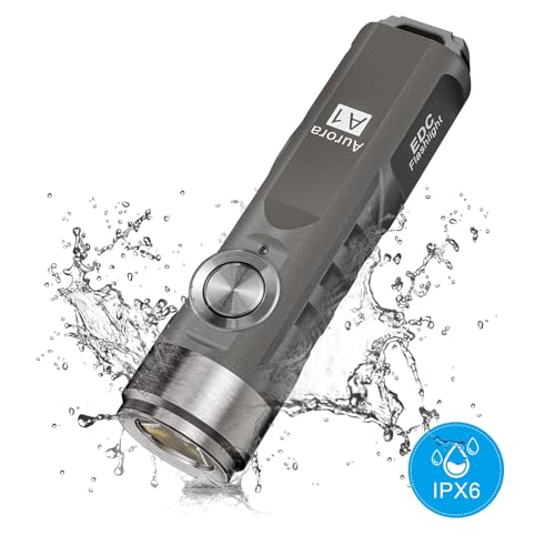 RovyVon رواي فون A1 الجيل الرابع مصباح يدوي قابل لإعادة الشحن 650 لومن ضوء مفاتيح صغير للاستخدام اليومي، التخييم، عيد الشكر (رمادي) - Image 2