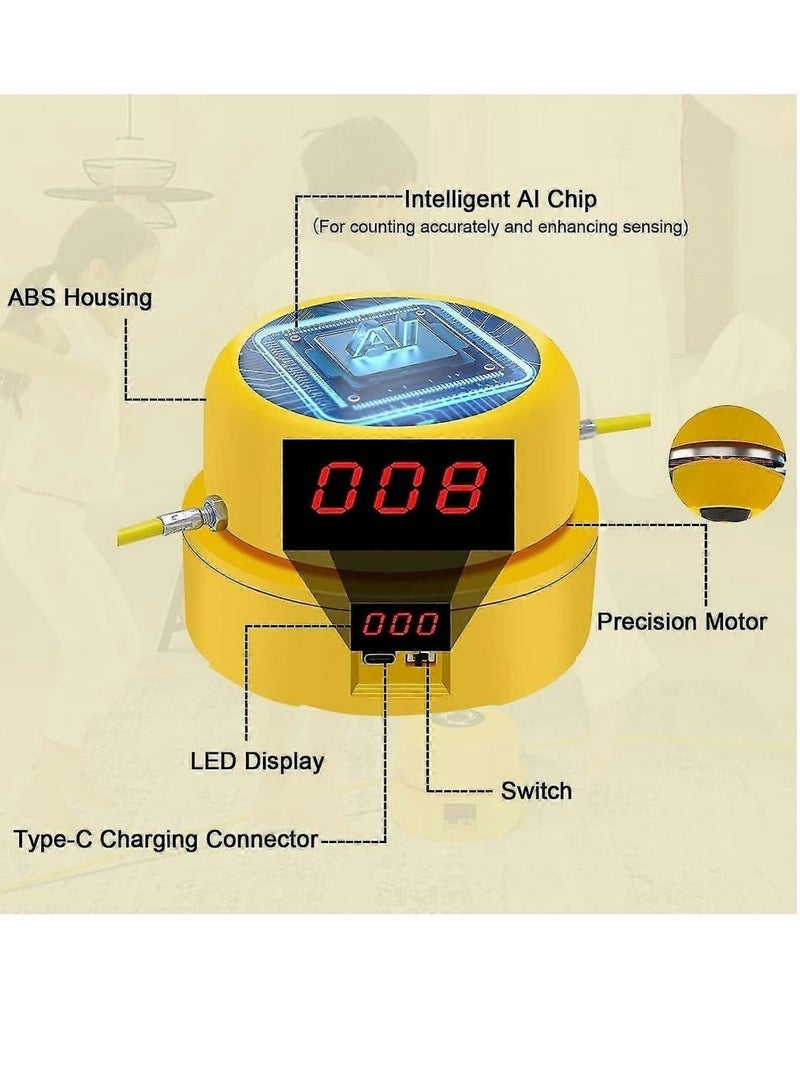 آلة حبل القفز الذكية بشاشة رقمية قابلة للتعديل الطول للبالغين والأطفال بمقبض بلاستيكي للتمرين واللياقة البدنية والحفلات والترفيه مع جهاز تحكم عن بعد - Image 5