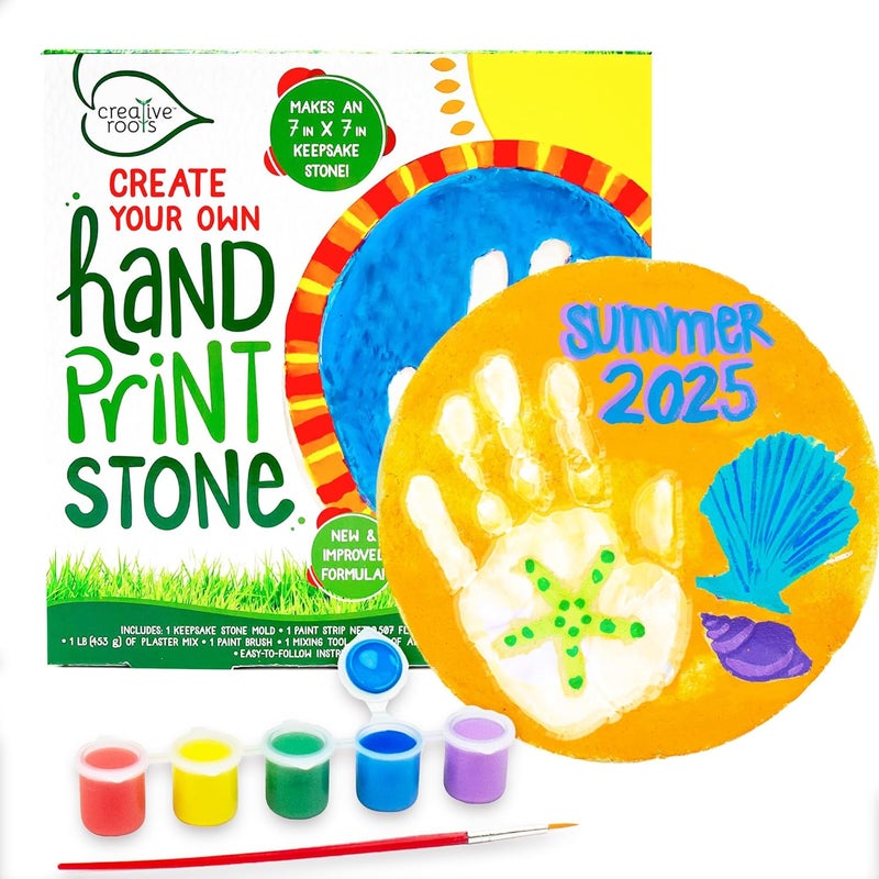 Creative Roots Create Your Own Handprint Stone by Horizon Group USA - Image 1
