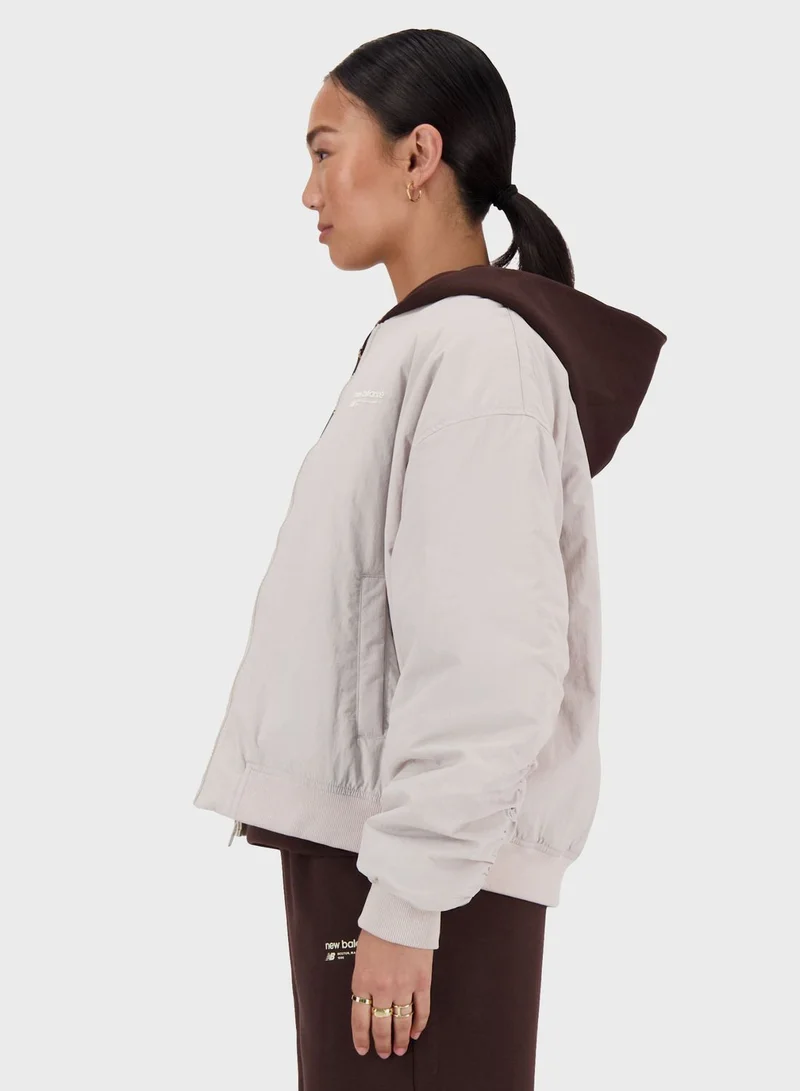 New Balance Linear Heritage Woven Bomber Jacket