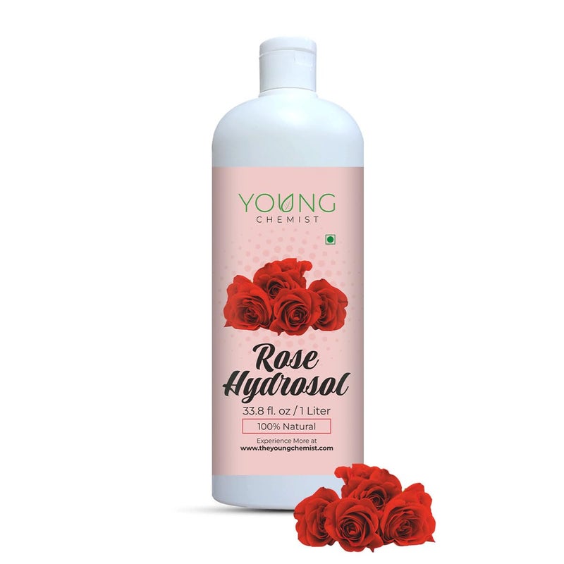 Young Chemist Natural And Pure Rose Hydrosol Toner In 1 Litre Bottle Spray Steamed Distilled Floral RoseWater for Skin Face and Body - Image 1