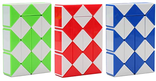 SHUYUE Snake Magic Speed Cube Speed Twist Brain Puzzle Cube Brain Teaser Toys for ADD ADHD Anxiety and Autism Adult Children by SHUYUE 3 Pack Mix - Image 1