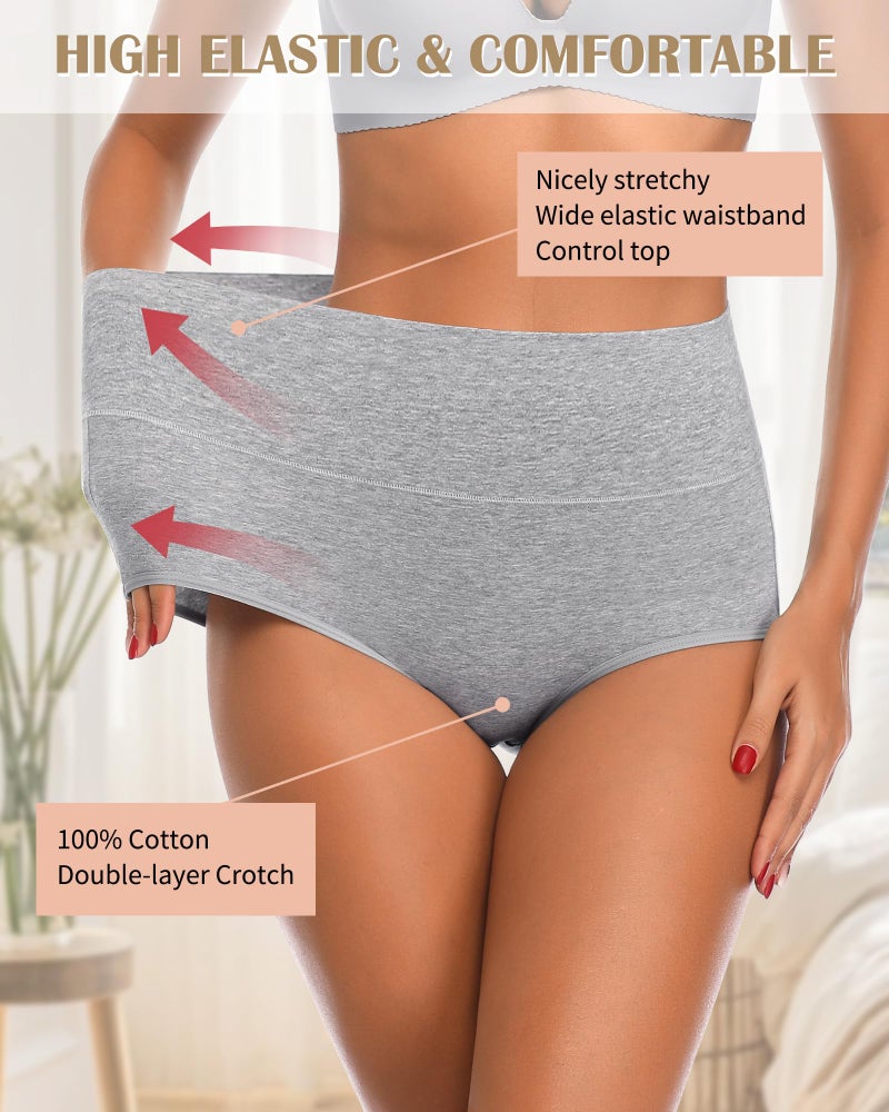 CULAYII Postpartum Underwear for Women Tummy Control Panties Soft Breathable High Waisted Underwear Women Pregnancy Panties Cotton Ladies Briefs(L) - Image 3