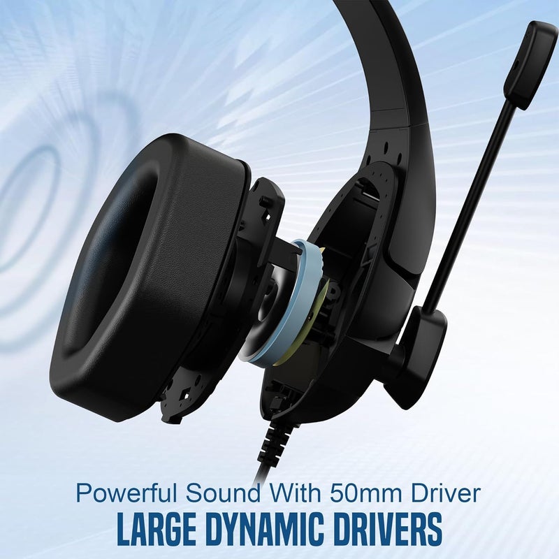 CLAW GH40 Wired RGB Gaming Headset with 50mm Drivers, Noise-Isolating Microphone, 3.5mm Audio Jack, 2m Braided Cable | Compatible with PC, PS4, PS5, Xbox, Laptops & Mobile Devices - Image 5