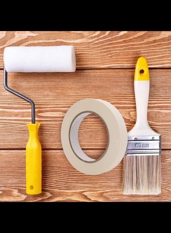 ABBASALI Masking Tape 1 Inch Bundle Offer 5Pcs, Guaranteed Quality (15 Yards) General Purpose for Office, Home Labeling, Children Arts & Craft DIY Project School Use, No-Residue, with Wide Crepe Paper Rolls - Image 3