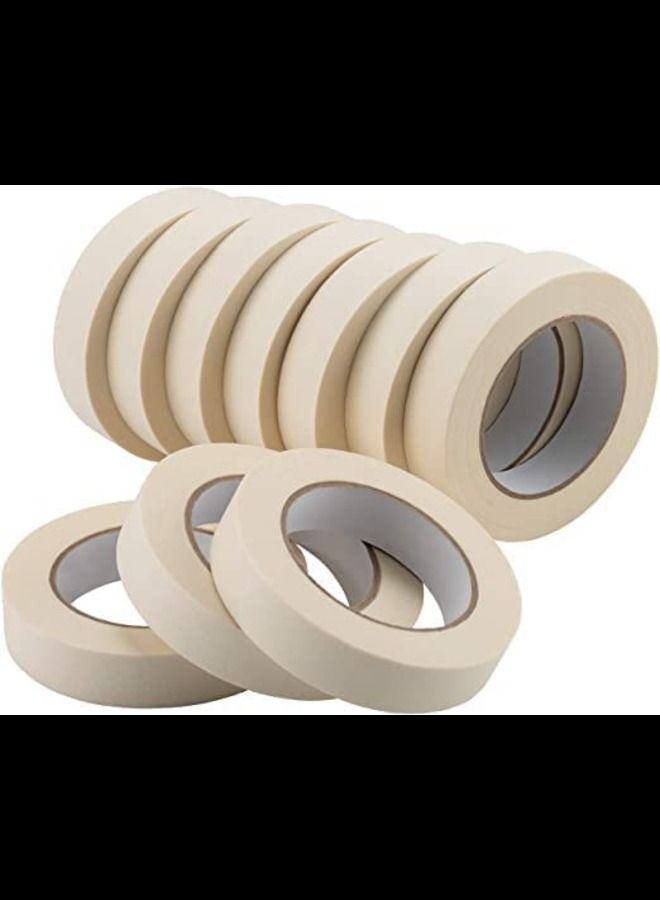ABBASALI Masking Tape 1 Inch Bundle Offer 5Pcs, Guaranteed Quality (15 Yards) General Purpose for Office, Home Labeling, Children Arts & Craft DIY Project School Use, No-Residue, with Wide Crepe Paper Rolls - Image 1
