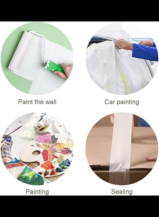 ABBASALI Masking Tape 1 Inch Bundle Offer 5Pcs, Guaranteed Quality (15 Yards) General Purpose for Office, Home Labeling, Children Arts & Craft DIY Project School Use, No-Residue, with Wide Crepe Paper Rolls - Image 2