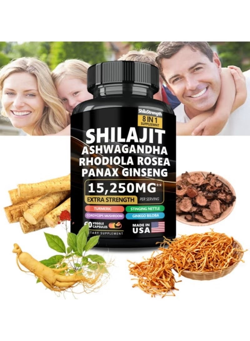 Shilajit RX High Strength Shilajit 9000mg with Ashwagandha 2000mg & Rhodiola 1000mg – Performance, Vitality & Endurance Support - Image 2