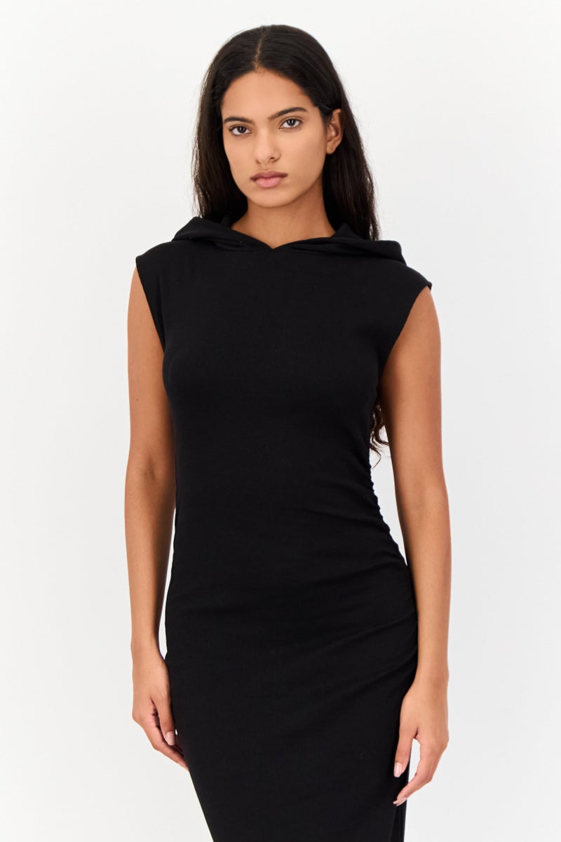 Don't Call Me Jennyfer Women Ruched Bodycon Dress, Black  - Image 3