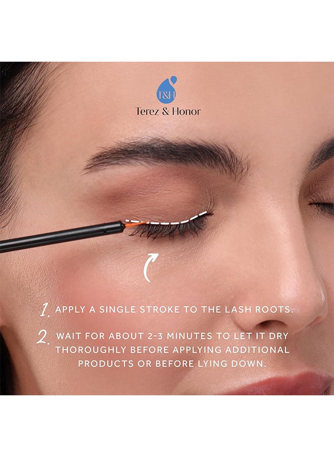 Terez & Honor - Enhancing Eyelash And Brow Growth Serum 3ml, Eyelash Enhancing Serum, Appearance of Longer And Thicker Eyelashes, Enhances And Protect Against Breakage, Improving Flexibility - Image 1