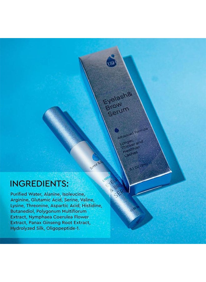 Terez & Honor - Enhancing Eyelash And Brow Growth Serum 3ml, Eyelash Enhancing Serum, Appearance of Longer And Thicker Eyelashes, Enhances And Protect Against Breakage, Improving Flexibility - Image 1