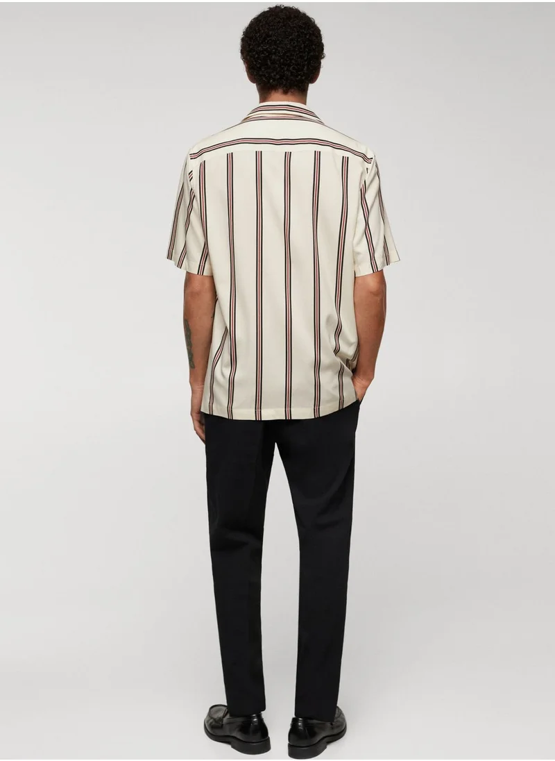 Mango Man Stripe Slim Fit Shirt