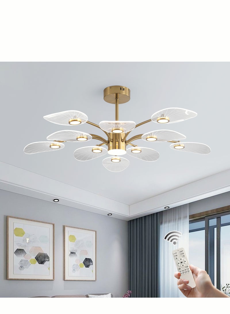 Haikomin Modern Sputnik Chandelier 56W Dimmable LED Pendant Light With 10 Lights Gold Plating Branch Chandeliers Mid Century Hanging Light for Dining Room Bedroom Living Room Kitchen Hotel - Image 3