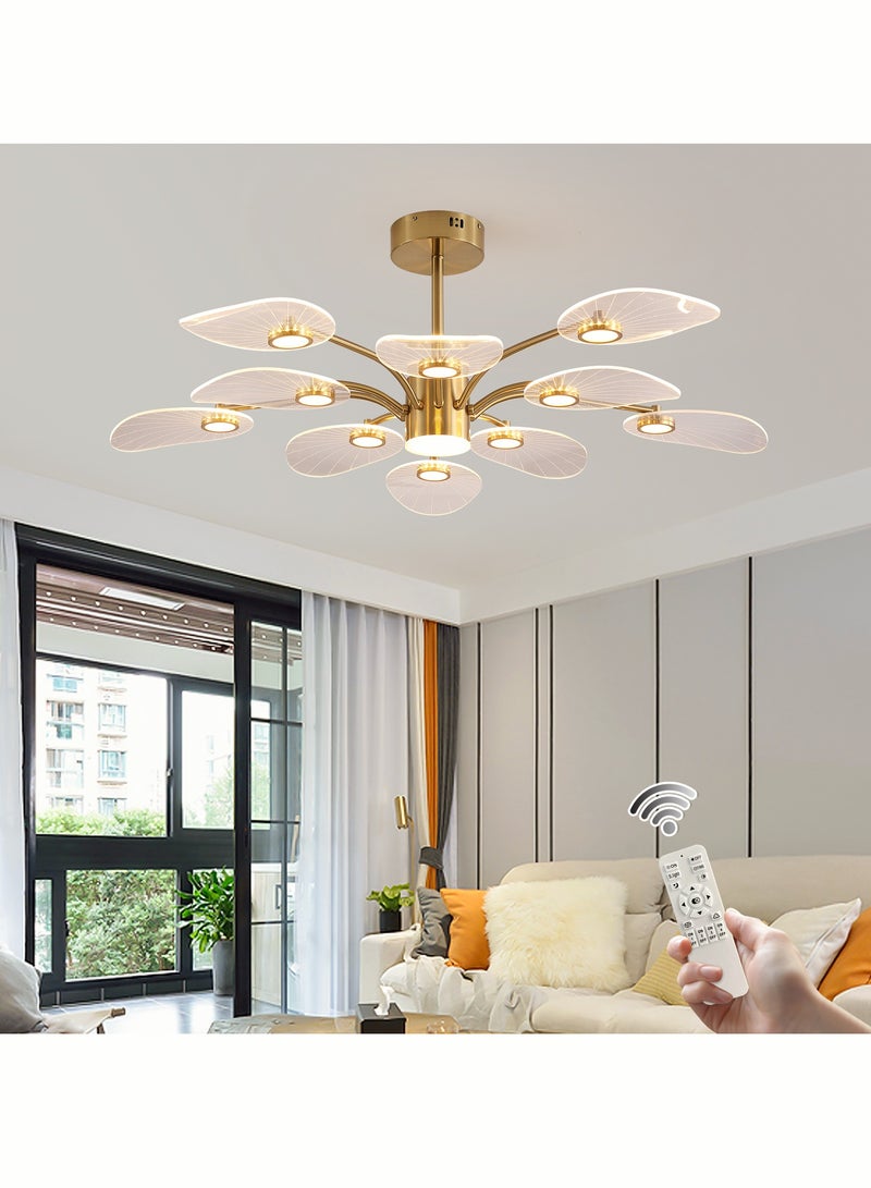 Haikomin Modern Sputnik Chandelier 56W Dimmable LED Pendant Light With 10 Lights Gold Plating Branch Chandeliers Mid Century Hanging Light for Dining Room Bedroom Living Room Kitchen Hotel - Image 1