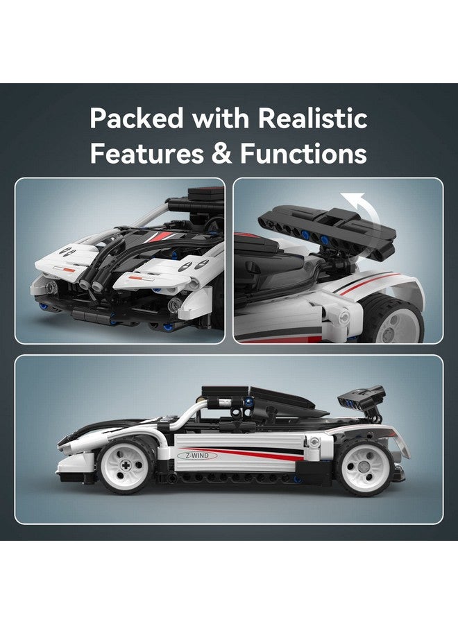 CaDA Race Car Building Toys - Pull Back 321Pcs Z-Wind Sport Car Building Brick Kit for 6 7 8 9 10 + Years Old Boys Kids Birthday Gifts, STEM Toy Racing Car Building Block Set - Image 5