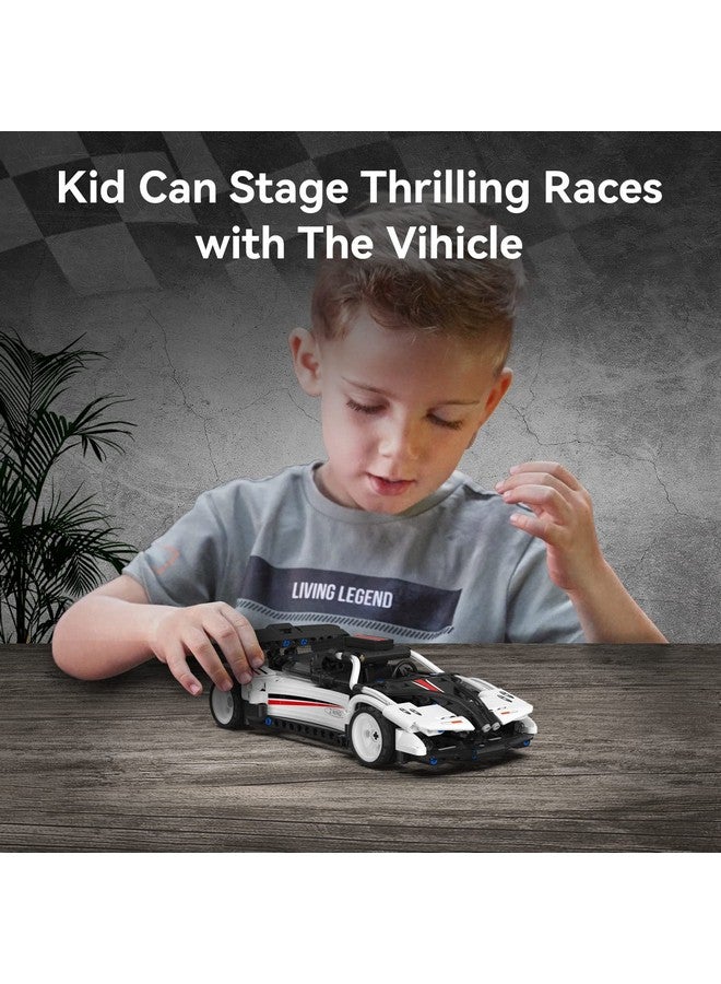 CaDA Race Car Building Toys - Pull Back 321Pcs Z-Wind Sport Car Building Brick Kit for 6 7 8 9 10 + Years Old Boys Kids Birthday Gifts, STEM Toy Racing Car Building Block Set - Image 3