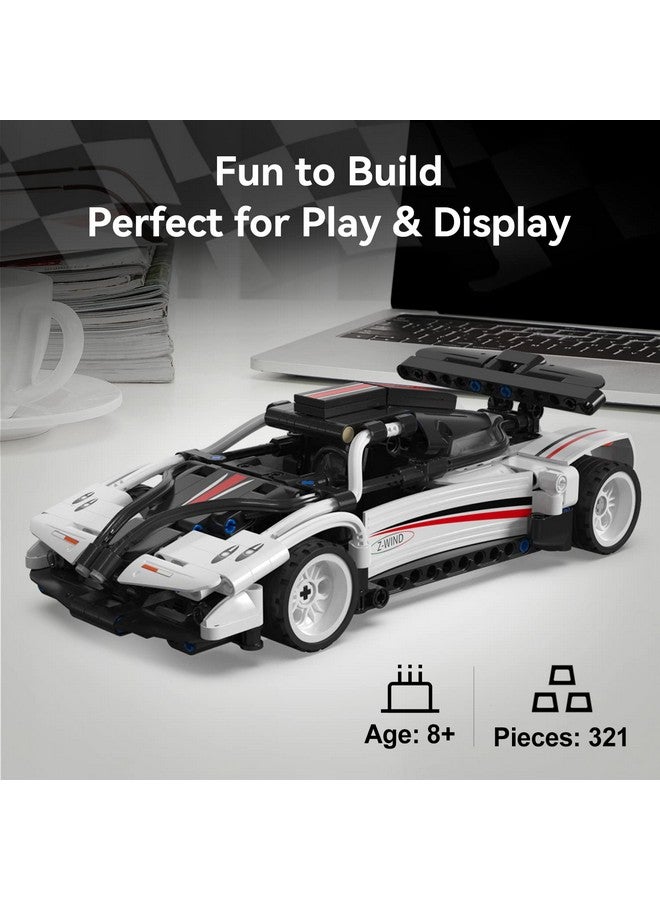CaDA Race Car Building Toys - Pull Back 321Pcs Z-Wind Sport Car Building Brick Kit for 6 7 8 9 10 + Years Old Boys Kids Birthday Gifts, STEM Toy Racing Car Building Block Set - Image 2